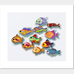 Colorful Fishes Posters and Art